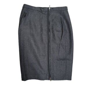 J. Crew 100% Wool Zip Front Knee Length Pencil Skirt - Size 4